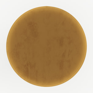 Lot de 2 tabourets pour îlot central 63 cm en velours jaune curry - Kendal