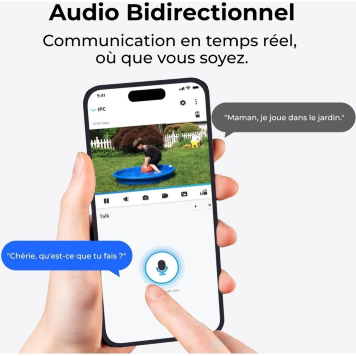 Caméra de surveillance REOLINK B330 + Panneau solaire lite Blanc