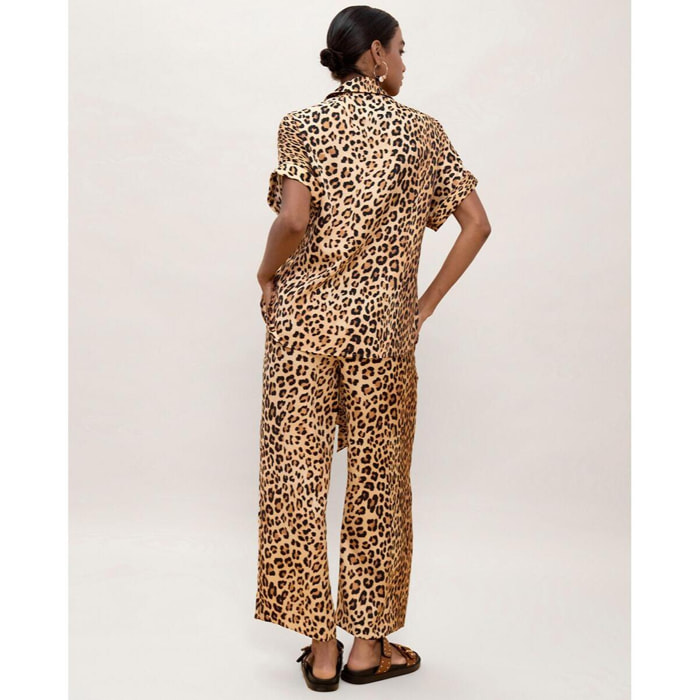 Pantaloni con stampa animalier