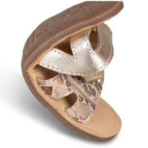 SANDALIA BAREFOOT PIEL CHETTO ESTILO CLÁSICO ORO