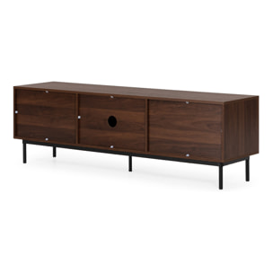 Mueble Tv Florida 3 puertas efecto Nogal