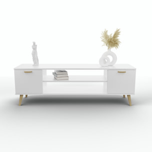 Mobile porta TV Focus in stile scandinavo bianco 155 cm