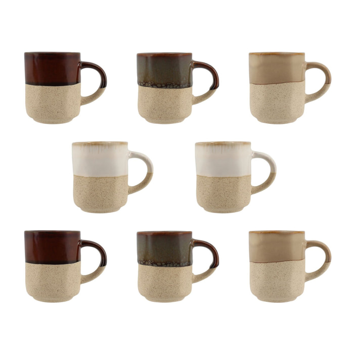 Lot de 8 tasses assorties macchiato 10cl MACCHIATO