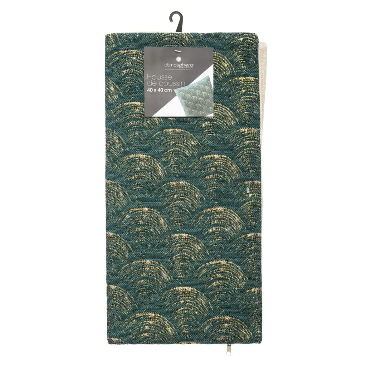 Housse de coussin vert cèdre 40x40cm
