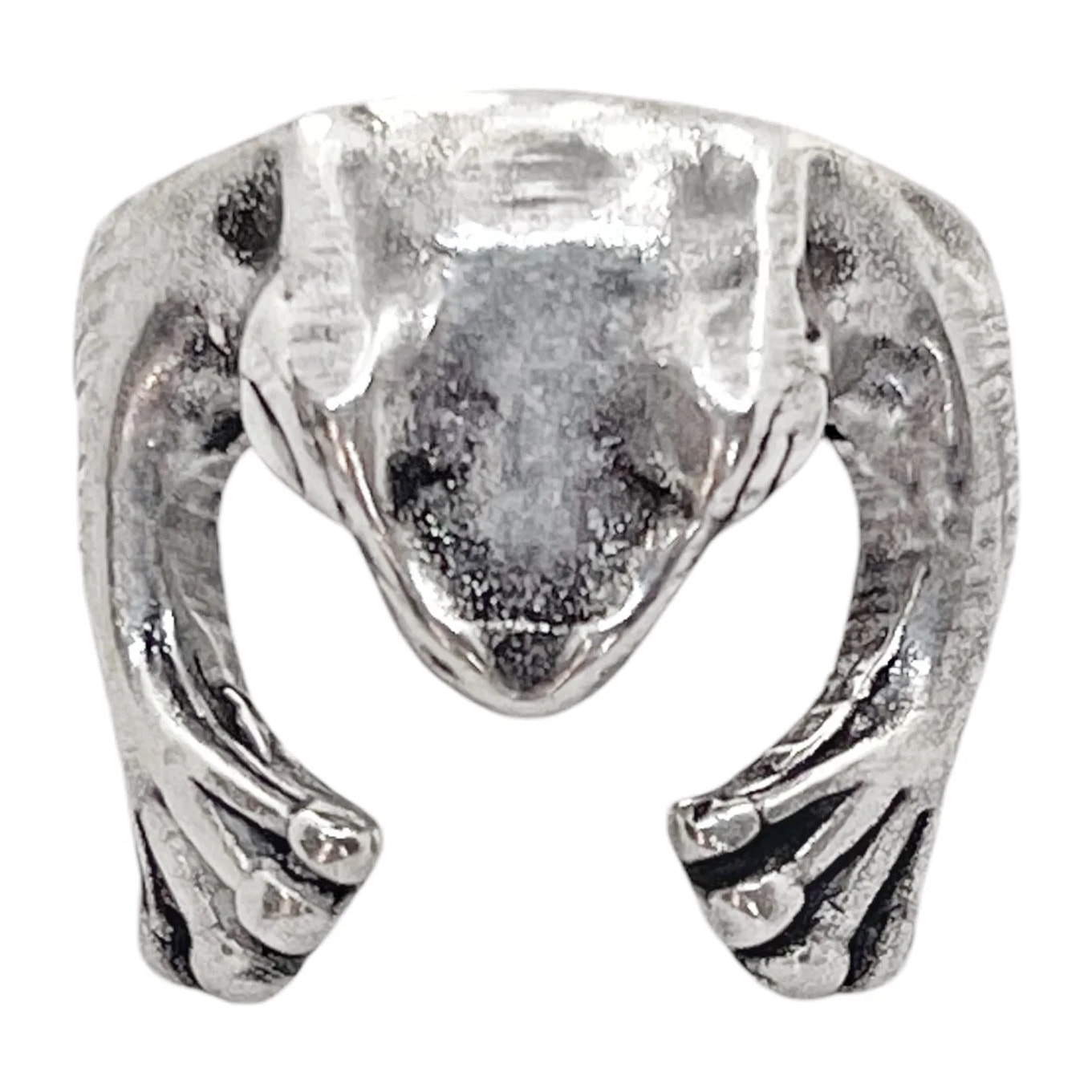 Anillo "Abrazo de rana" plata 7 micras envejecido. Talla 15