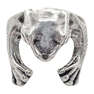 Anillo "Abrazo de rana" plata 7 micras envejecido. Talla 15