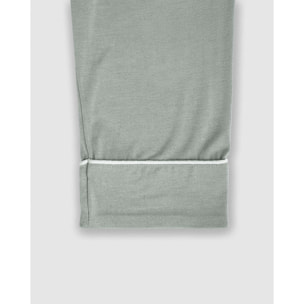 Pijama largo camisero viscosa punto verde keike
