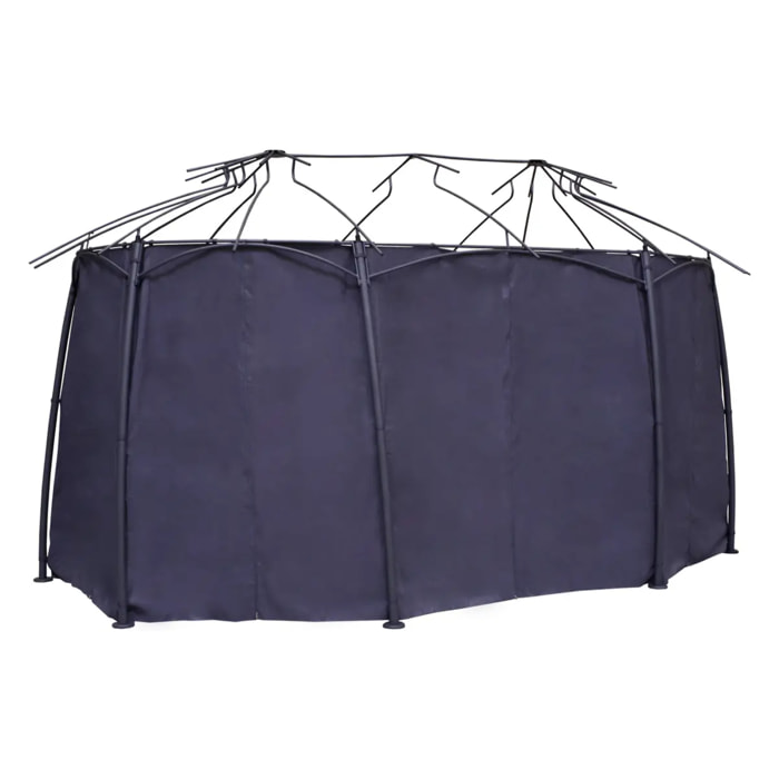Rideaux pour tonnelle "Maldives" 5x3m en polyester ardoise