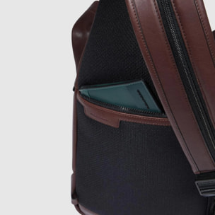 Piquadro Monospalla in pelle porta iPad®mini con portabilità a zaino, schermato con protezione RFID