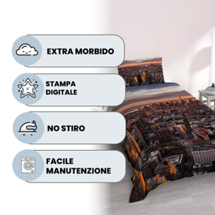 PARURE COPRIPIUMINO GOODNIGHT SINGOLO - STAMPA DIGITALE 100% Microfibra
