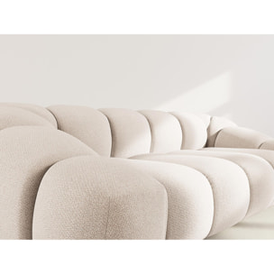 Ava - canapé 3 places en velours texturé - Beige