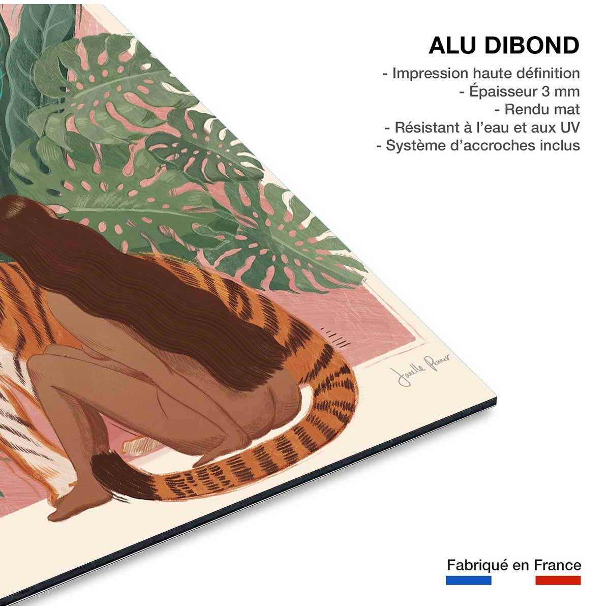 Tableau jungle woman Tableau alu Dibond