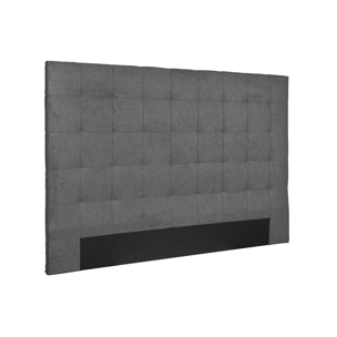 Tête de lit capitonnée en tissu gris anthracite L180 cm HALCIONA