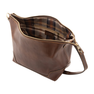 Borsa a mano  unisex In Vera pelle Made in Italy 24x19x18 cm