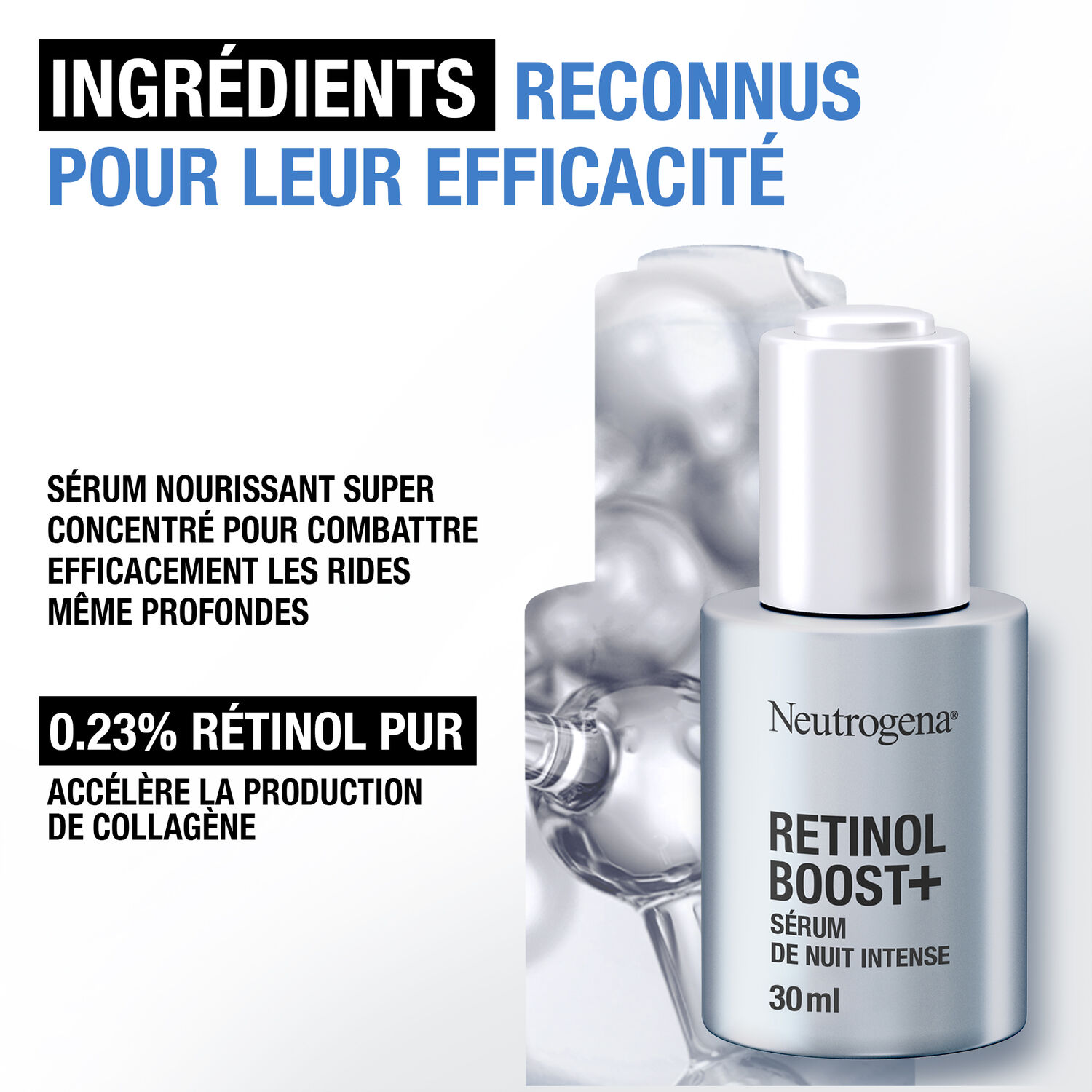 Retinol Boost - Sérum Visage de Nuit Anti-Rides Anti-Âge Intense 30ml