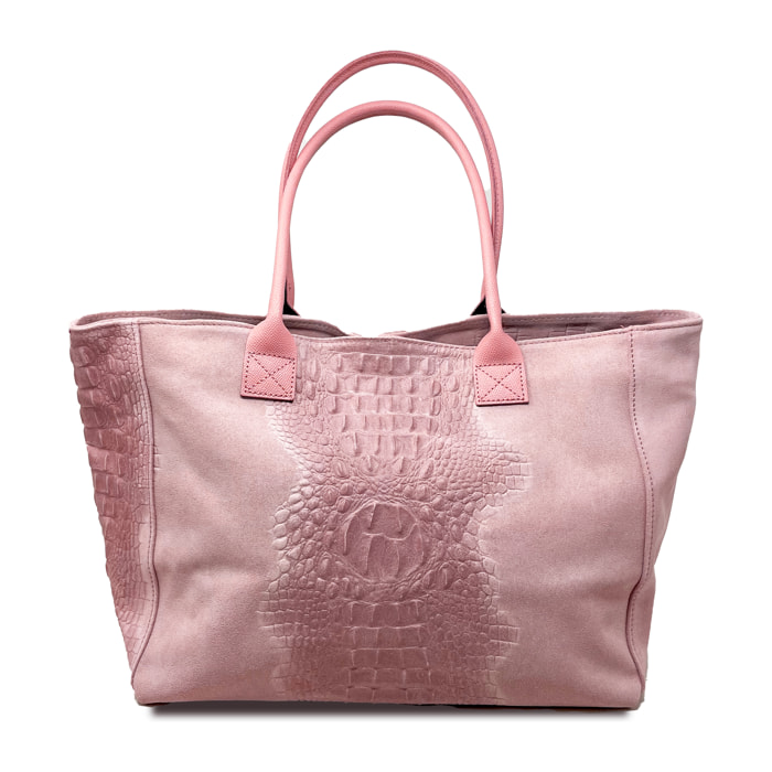 Chicca Borse - Borsa a Spalla Donna in Vera Pelle - Colore Cocco Rosa