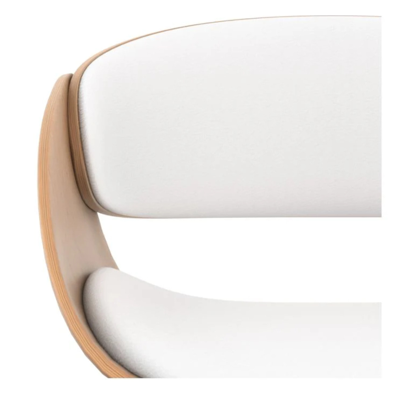 Chaise de bar réglable en cuir synthétique blanc 62,5/83,5 cm - Adelmar