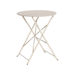 Table de jardin bistrot ronde Ø60cm pliable en acier thermolaqué