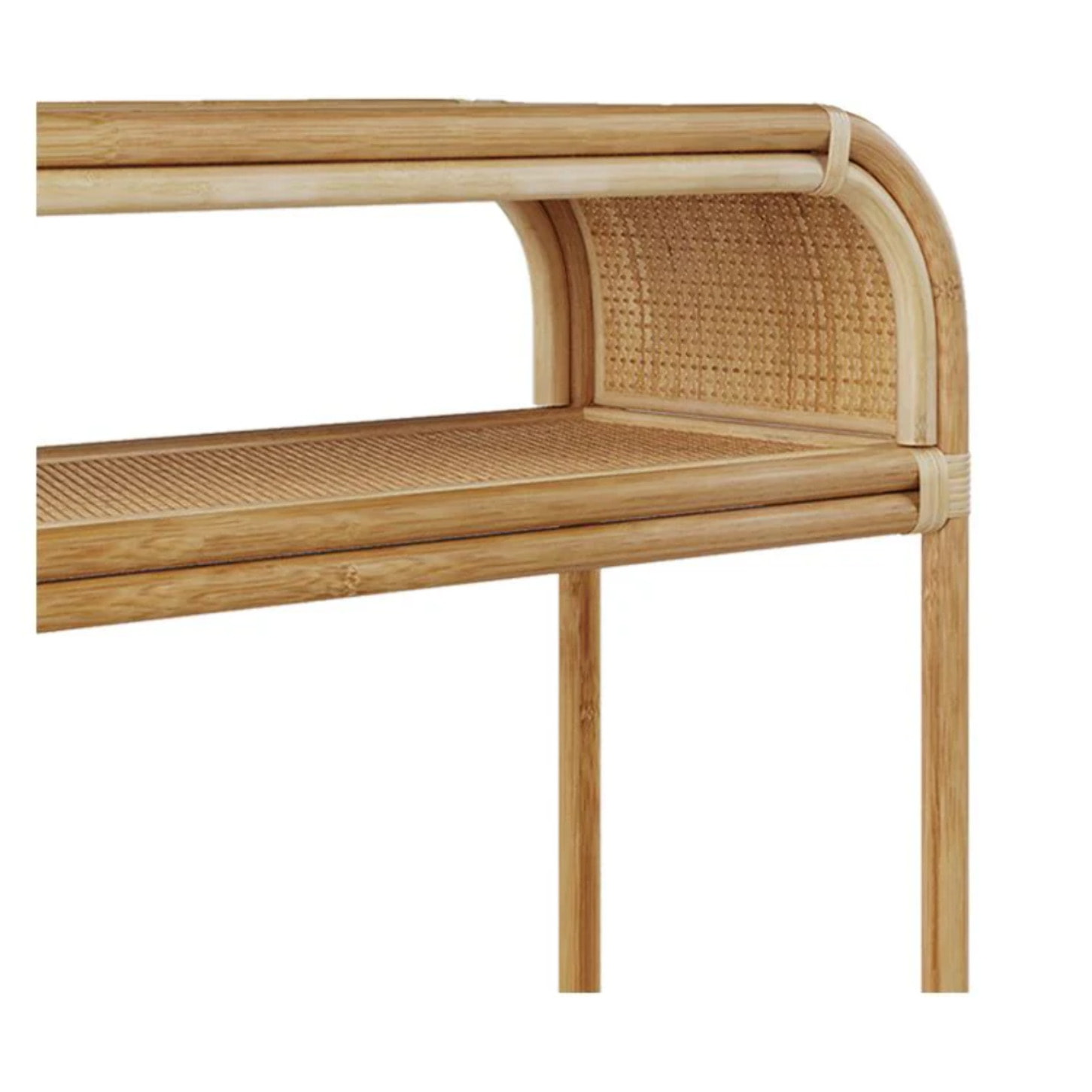 Console en rotin 2 étagères - Gaspy