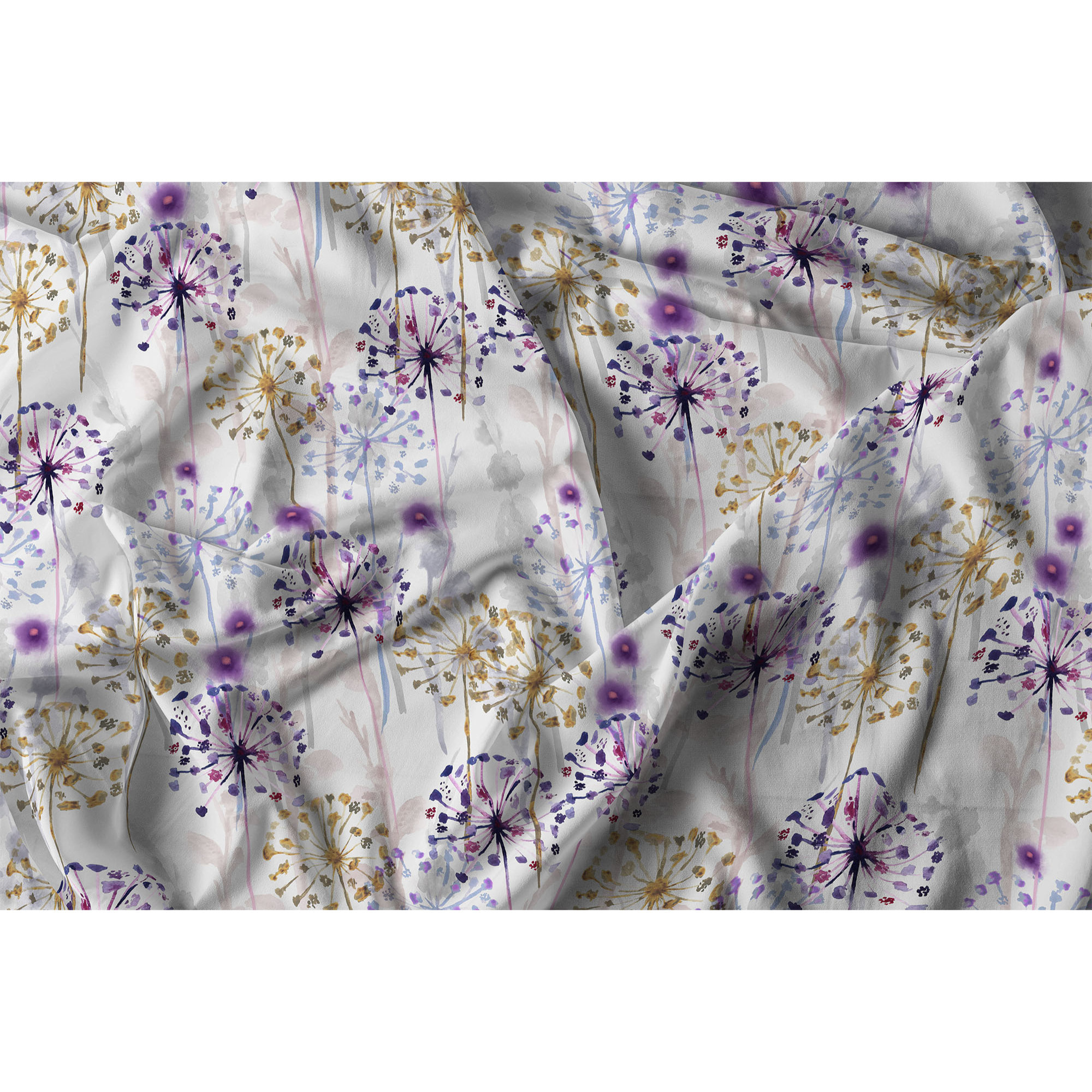PARURE COPRIPIUMINO MATRIMONIALE WATERCOLOR STAMPA DIGITALE -100% cotone Made in Italy