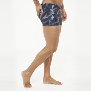 Costume boxer da nuoto HALLEK nero grigio