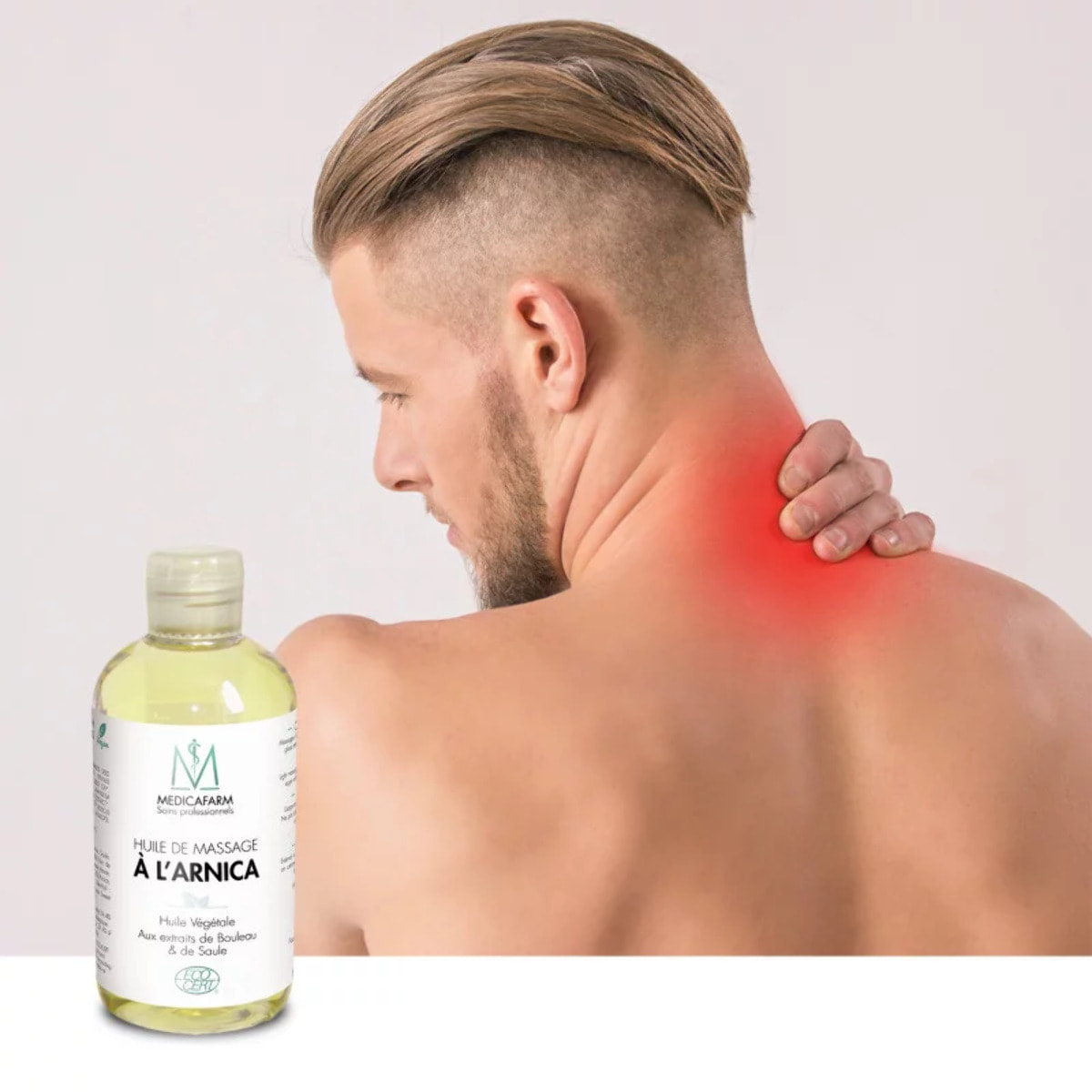 MEDICAFARM - Huile de Massage à l'arnica - Huile Végétale Qualité Pro - Extraits Bouleau & Saule - Soulage les Douleurs Musculaires & Artuculaires - Propriétés Anti-Inflammatoires - 250ml