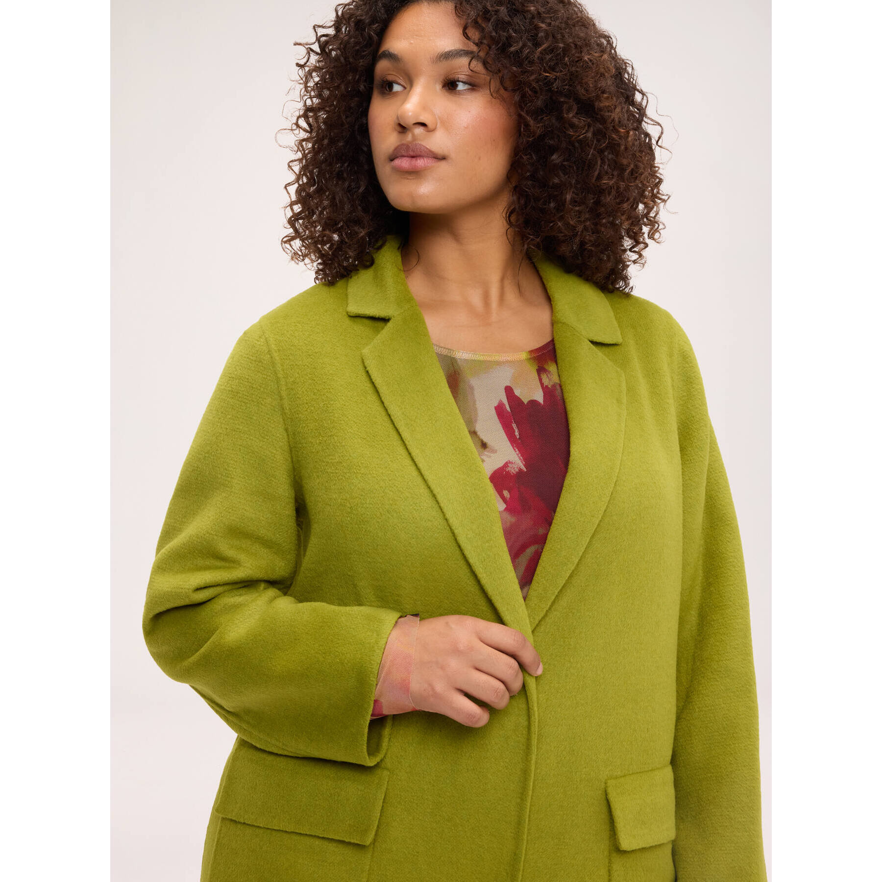 Fiorella Rubino - Cappotto lungo con tasche - Verde chiaro