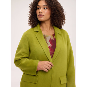 Fiorella Rubino - Cappotto lungo con tasche - Verde chiaro