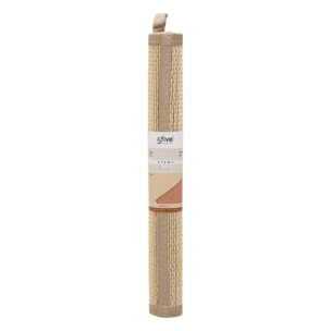 Tapis de bain texturé Stemy 50x80cm beige