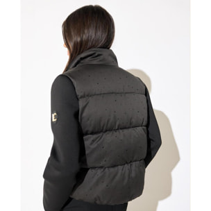 Anorak in raso tempestato di strass