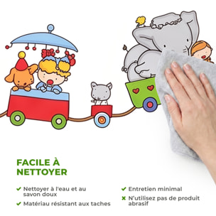 Stickers Muraux décoration adhésifs trains animaux cirque