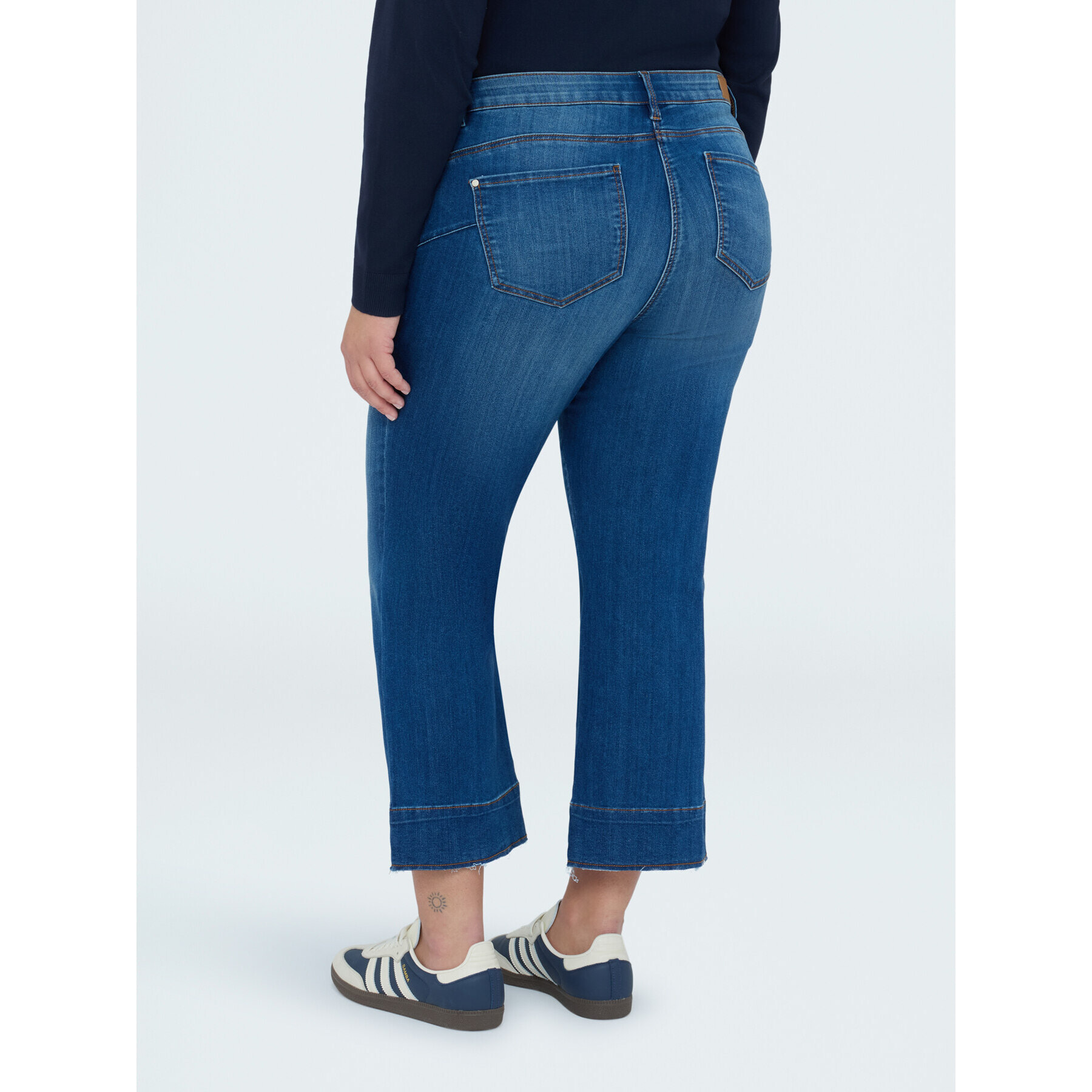 Fiorella Rubino - Jeans Kick Flare lavaggio blu effetto washed - Blu