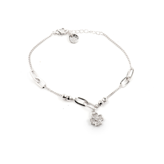Pulsera de Circonita Brillante acabada en rodio