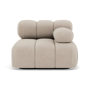 Ruby - module d'assise droit en velours texturé - Beige