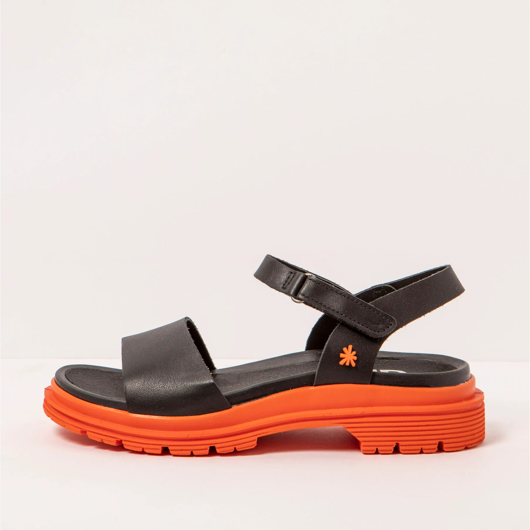 Sandalias 1548 NAPPA BLACK-ORANGE/ BIRMINGHAM color Black-orange