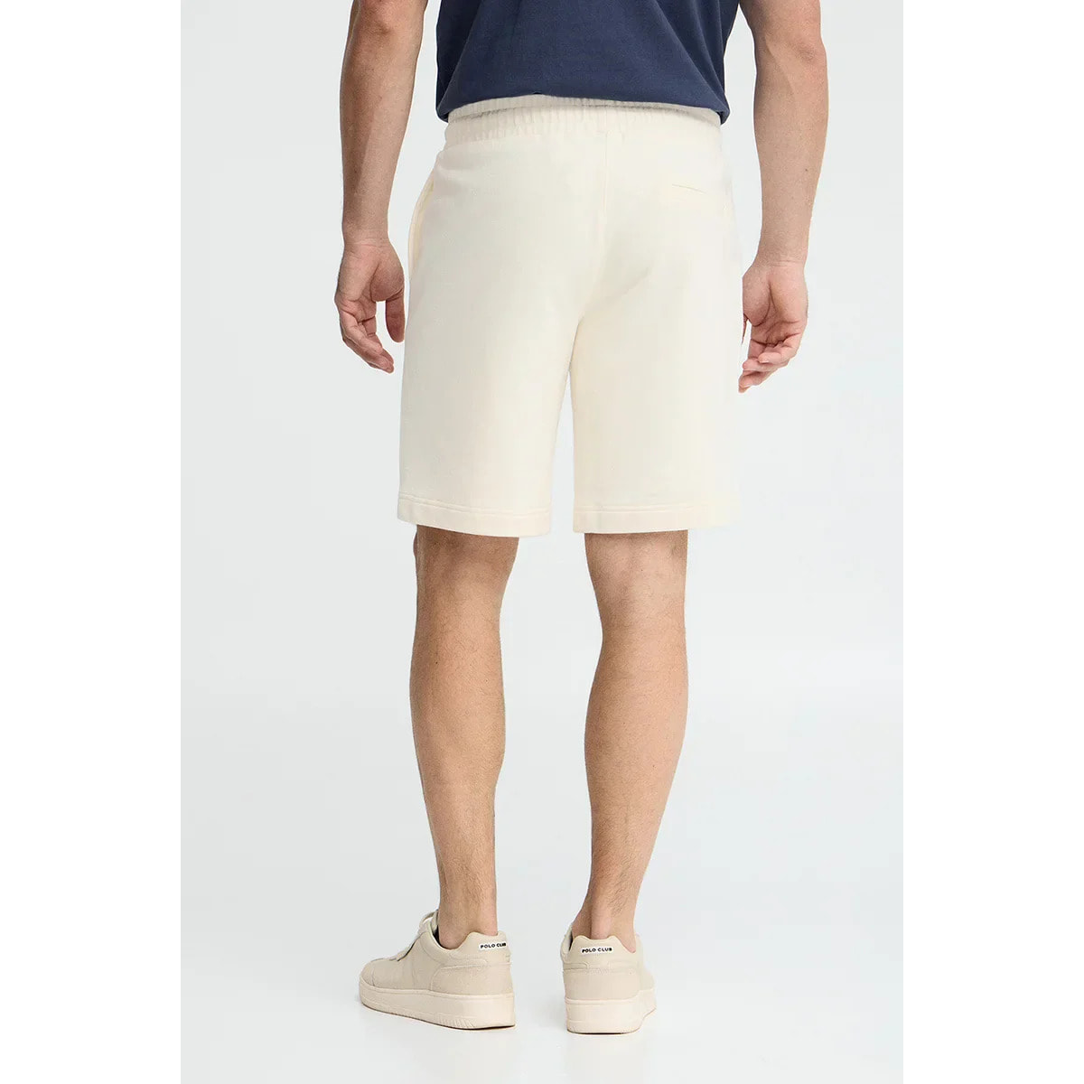 Bermuda jogger ecrù con logo Polo Club