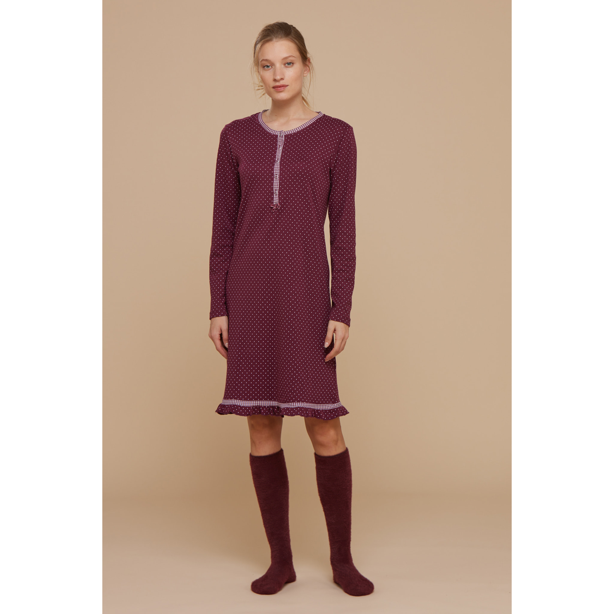 Camicia da notte caldo cotone rain Noidinotte