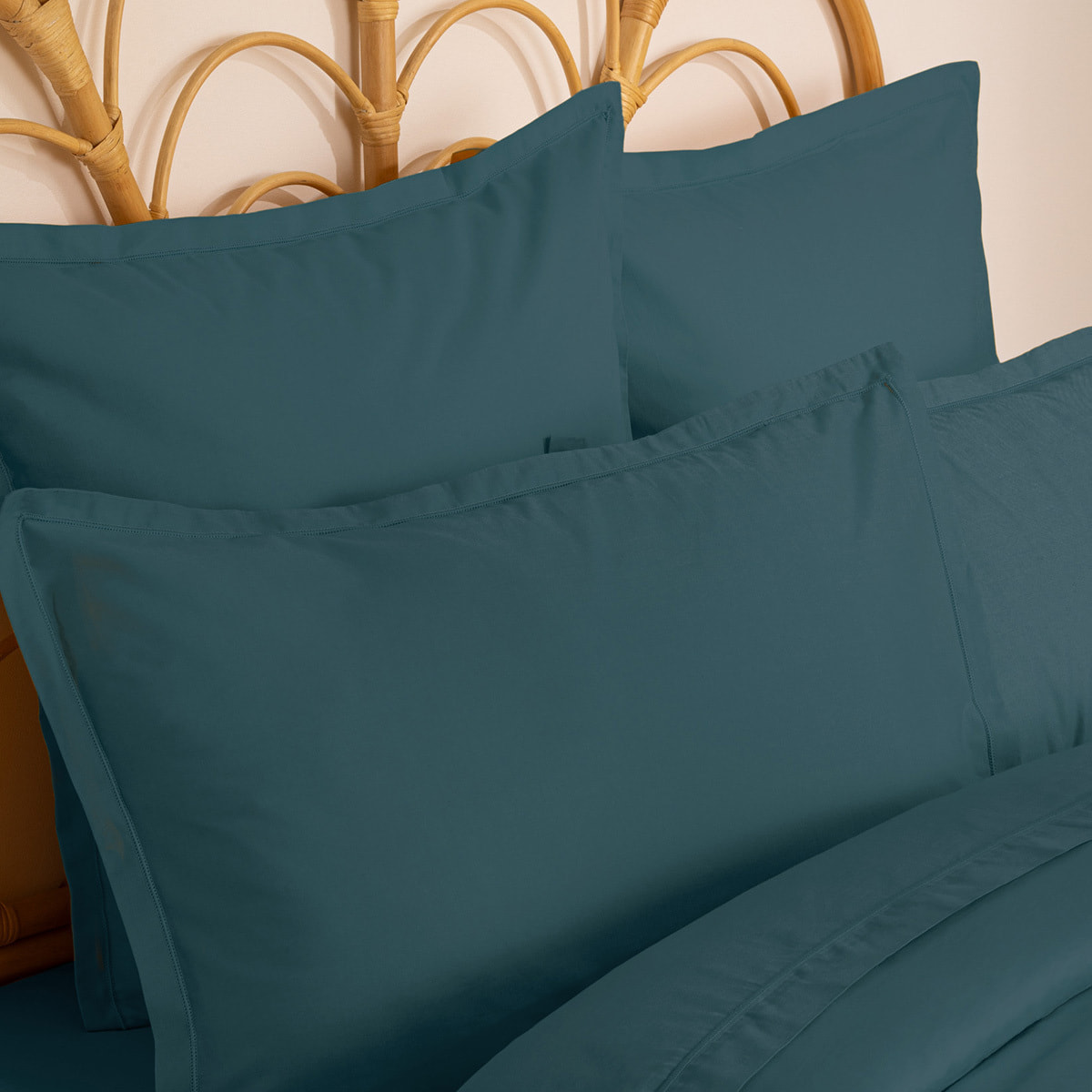 Taie d oreiller "Carina" coton 50x70cm bleu orage