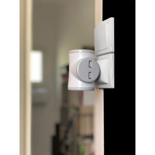 Multiprise WATT AND CO Bloc biplite rotative + 2 prises USB