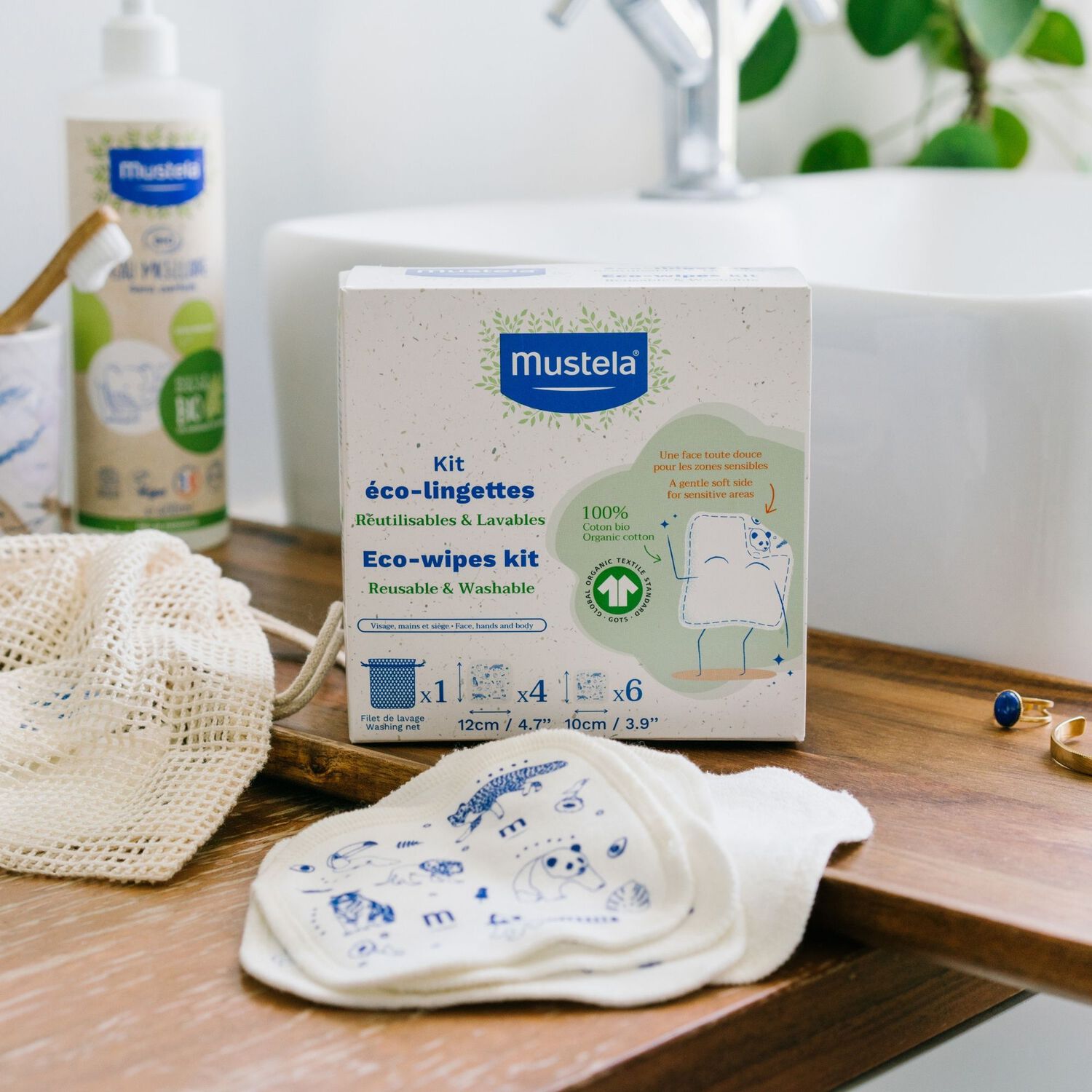 Bébé - Eco-Lingette Réutilisable et Lavable 6 Unités