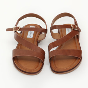 Sandali bassi in simil pelle