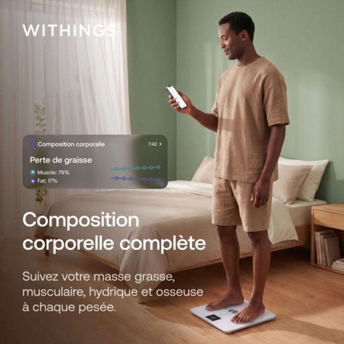 Pèse personne connecté WITHINGS Body Smart Blanc