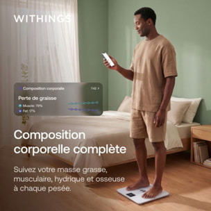 Pèse personne connecté WITHINGS Body Smart Blanc