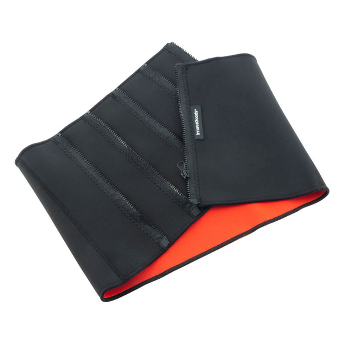 Faja riduttrice sportiva con effetto sauna redle innovagoods - nero e rosso - 68 - 94 cm