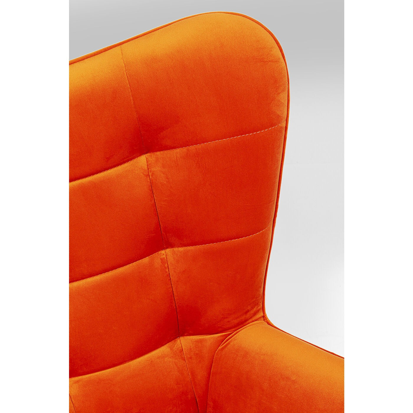 Fauteuil pivotant Oscar velours orange Kare Design