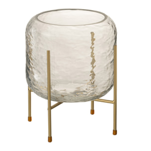 J-Line vase Rond + Pied - verre - transparent - small - 22.5 cm de hauteur