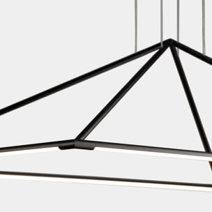 Ledsc4 LedsC4 - Lámpara Colgante LED Interior 1200mm, Negro Opal, 2440lm 3000K, Diseño Moderno y Eficiente, Aluminio y PMMA, Iluminación de Calidad para Hogar