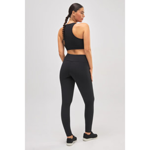 Leggings sportivi a vita alta in cotone nero