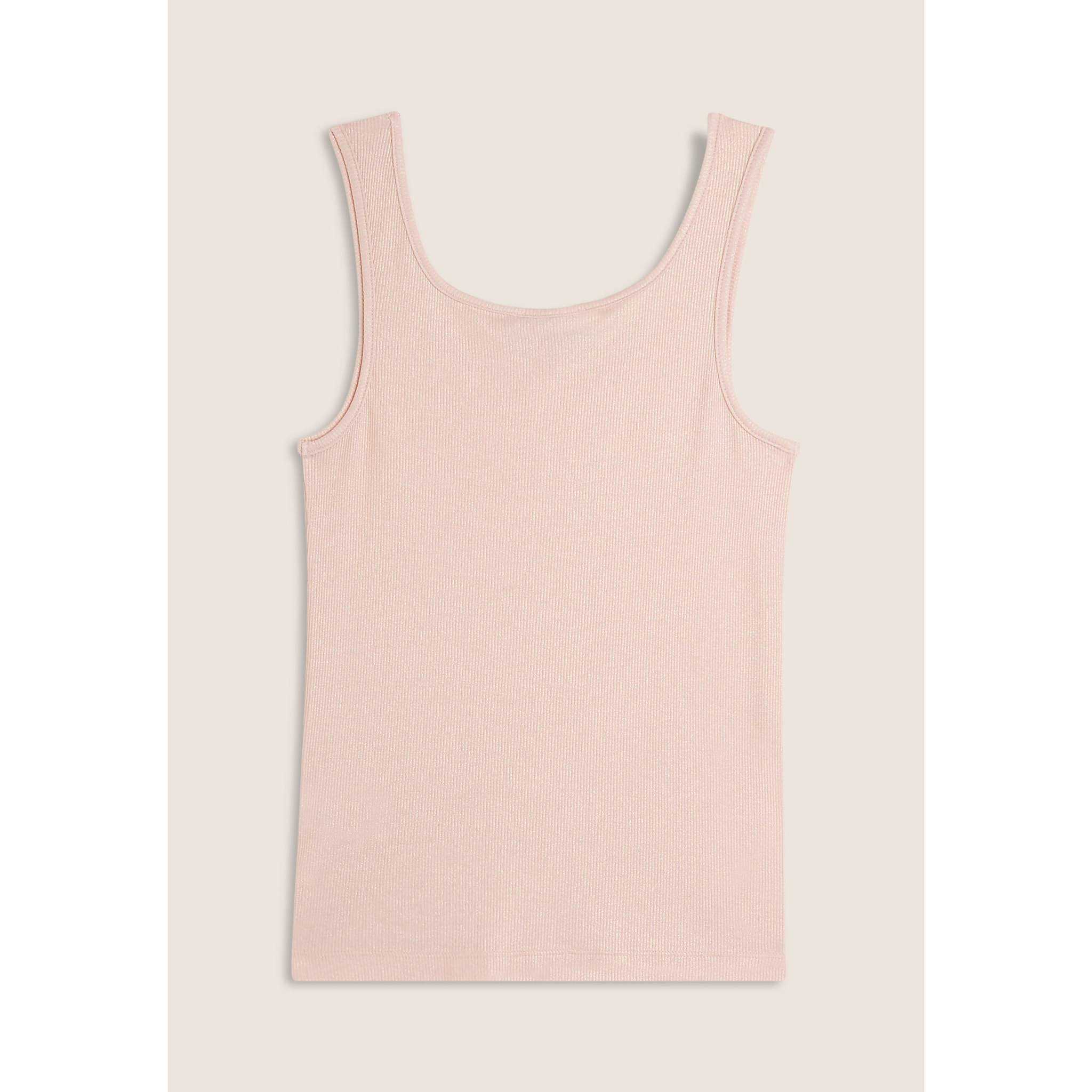 Canotta in jersey viscosa coated con scollo ampio