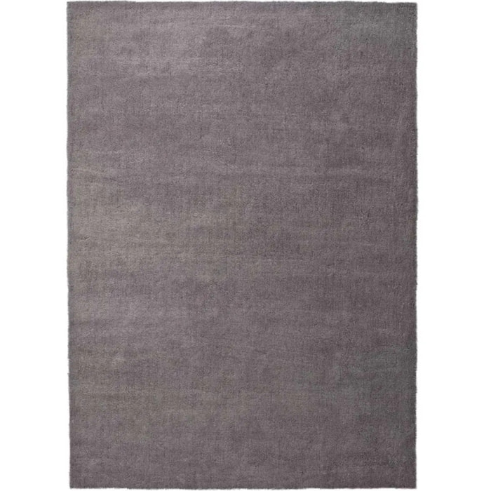 SHANGHAI Alfombra shaggy lisa gris, varias medidas disponibles.